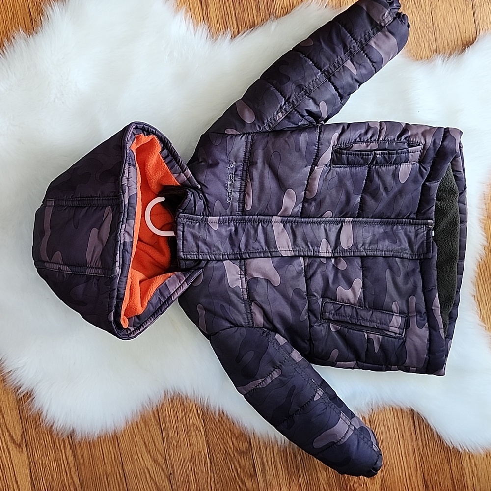 Carter's Camo Puffer  Hooded Jacket Coat 2t